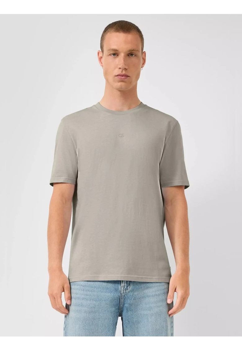 Tricou cu maneca scurta - barbati - la baza gatului - croiala Regular Fit - by s.Oliver - Bej