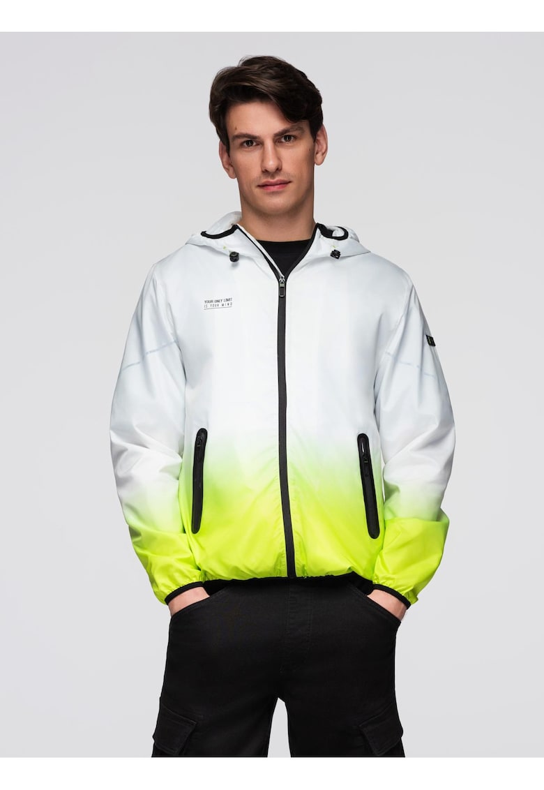 Jacheta sport cu benzi reflectorizante C646 - Verde lime