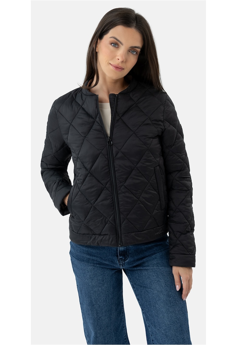 Jacheta scurta matlasata cu fermoar si buzunare - Regular Fit - J-Manola - neagra - Negru