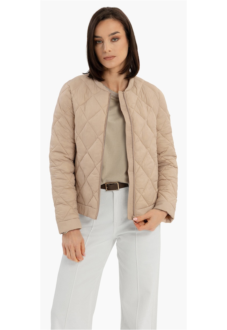 Jacheta scurta matlasata cu fermoar si buzunare - Regular Fit - J-Manola - bej - Bej