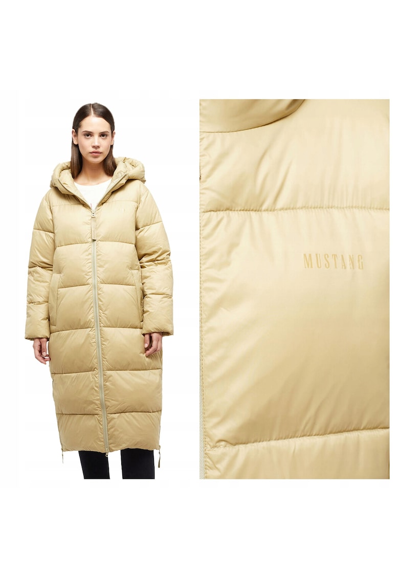 Jacheta Dama - Heidi Puffer Coat - Regular Fit - Design Clasic - Maneci Lungi - 2 Buzunare - Cu Fermoar - Bumbac - M INTL - Bej
