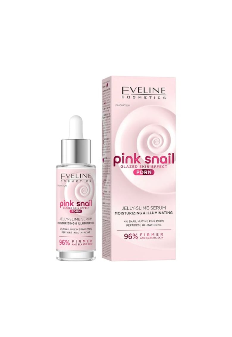 Ser hidratant si iluminator Eveline Pink Snail - 30 ml - hidratant - energizant