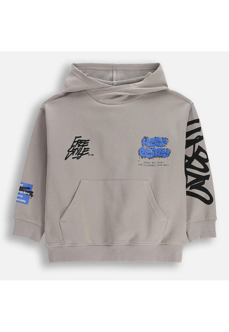 Hanorac gri - bumbac - oversize - Gri