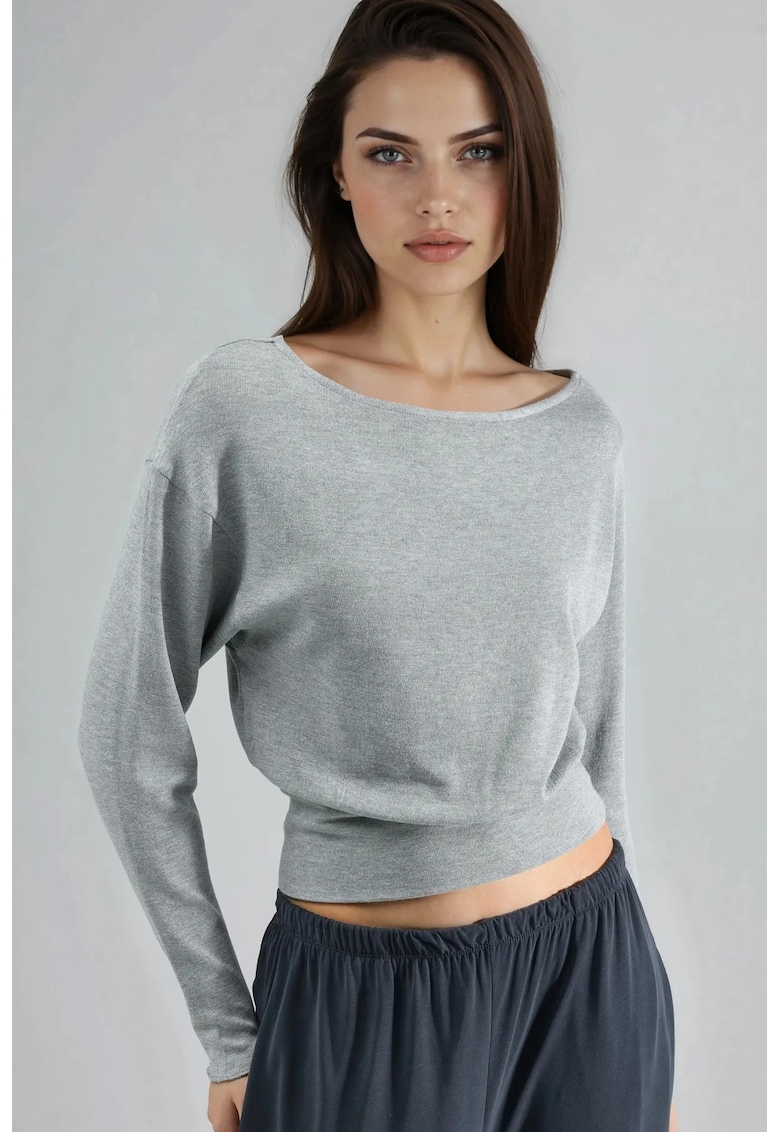 Bluza dama - elastica - gri - jerseu