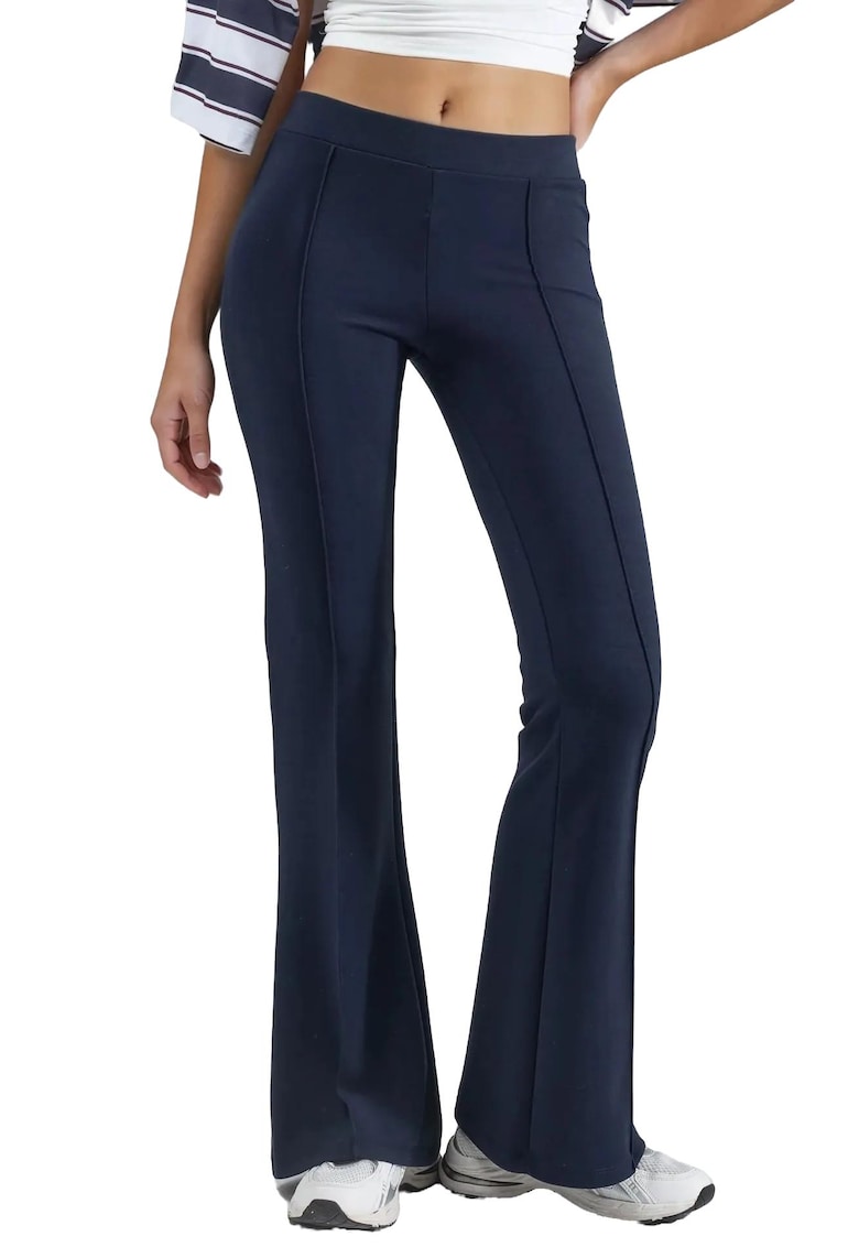 Pantaloni dama - Albastru marin - Textil -