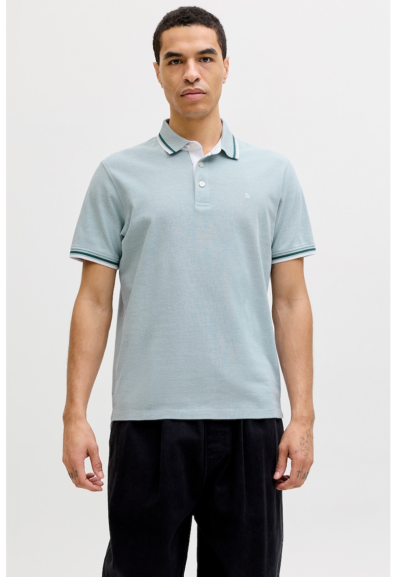 Set de tricouri polo cu croiala slim fit Paul - 2 piese - Albastru prafuit/Albastru glaciar