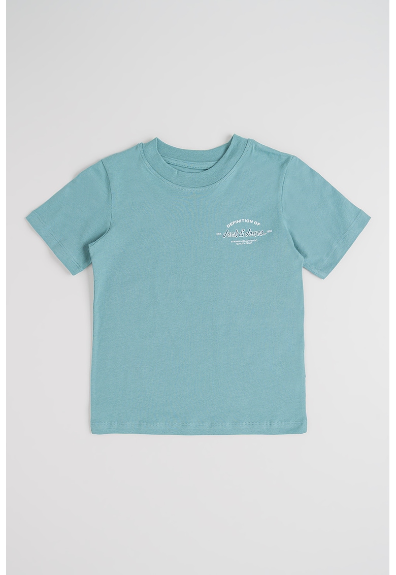 Tricou din bumbac cu detaliu logo - Verde persan