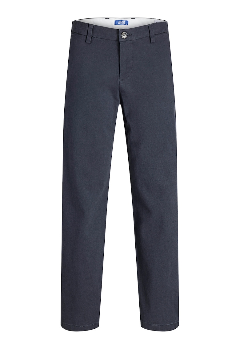 Pantaloni chino din amestec de bumbac organic - Albastru prafuit