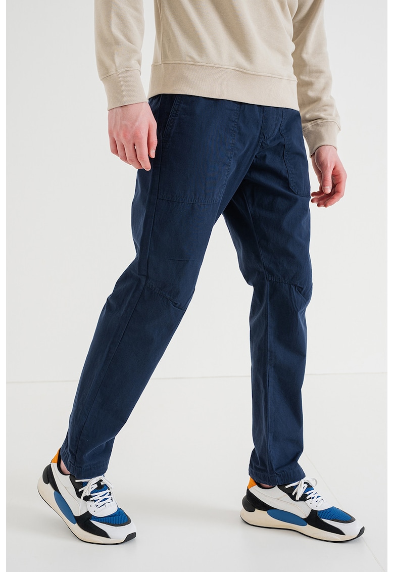 Pantaloni Chino din bumbac organic - Bleumarin
