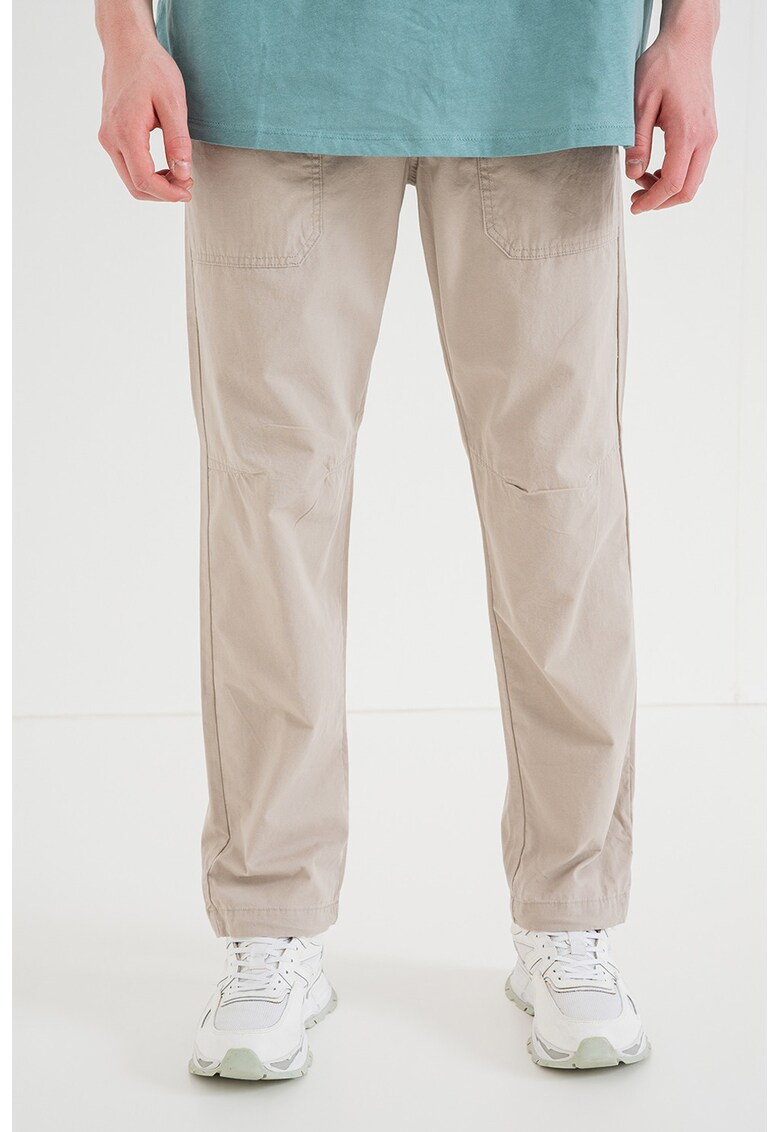 Pantaloni Chino din bumbac organic - Maro camel