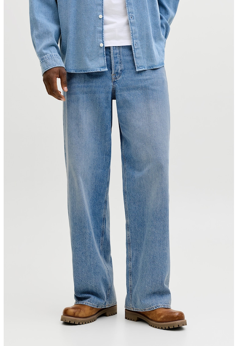 Blugi relaxed-fit cu aspect decolorat - Albastru lavanda