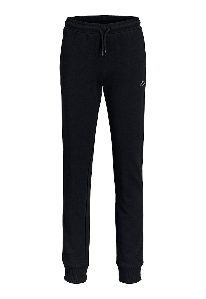 Pantaloni de trening din amestec de bumbac cu croiala regular-fit - Negru