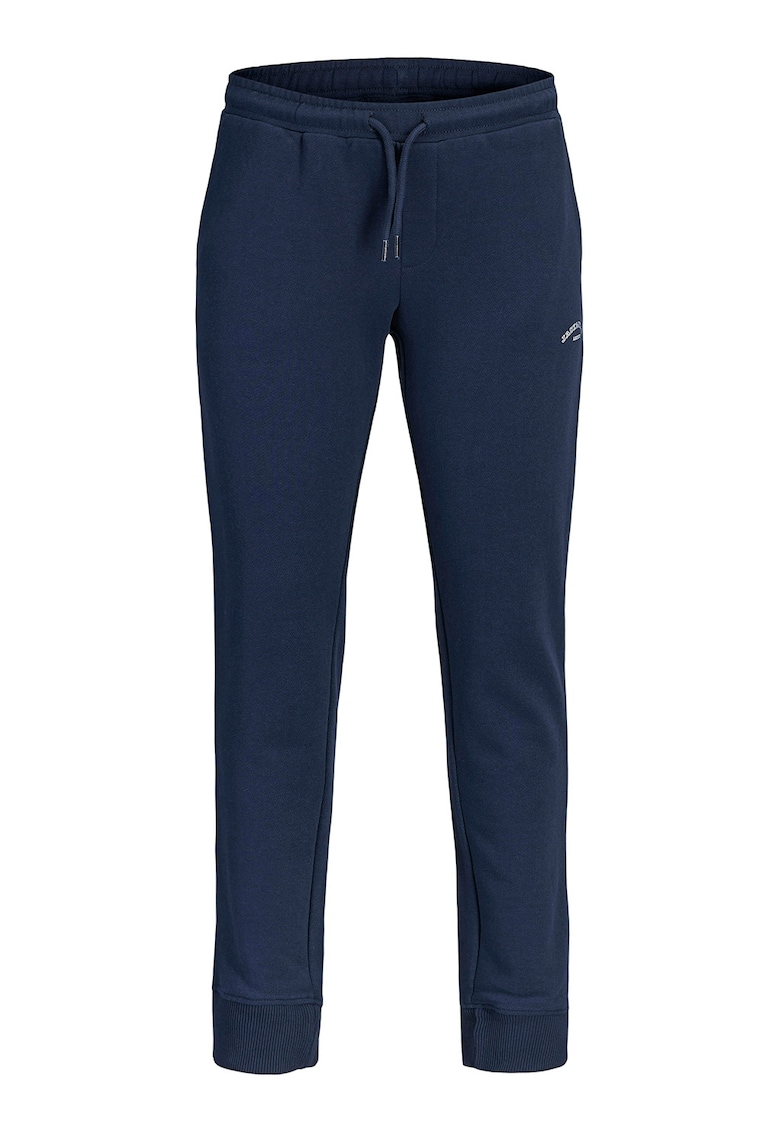 Pantaloni de trening din amestec de bumbac cu croiala regular-fit - Bleumarin