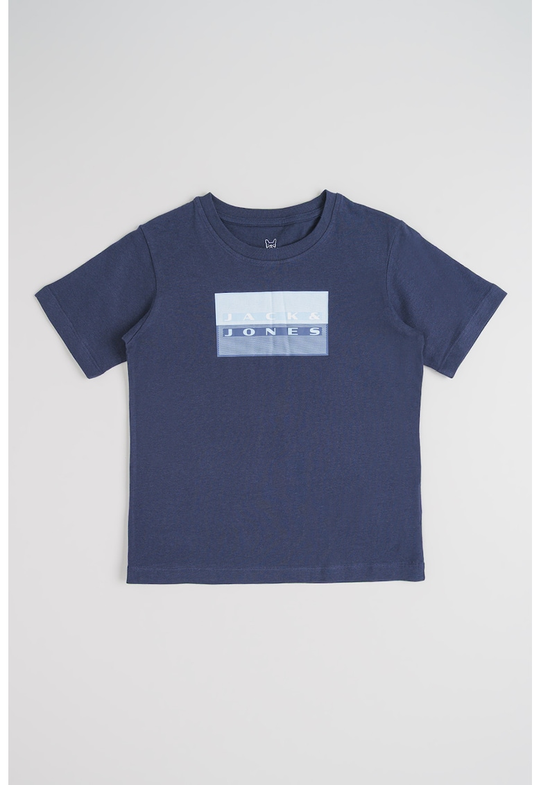 Tricou cu imprimeu logo - Albastru lavanda/Bleumarin