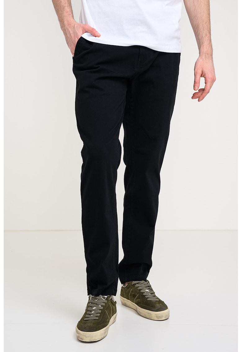 Pantaloni Chino cu talie medie - Negru