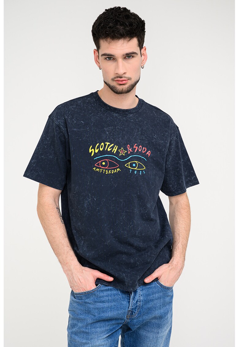 Tricou cu imprimeu logo - Gri carbune