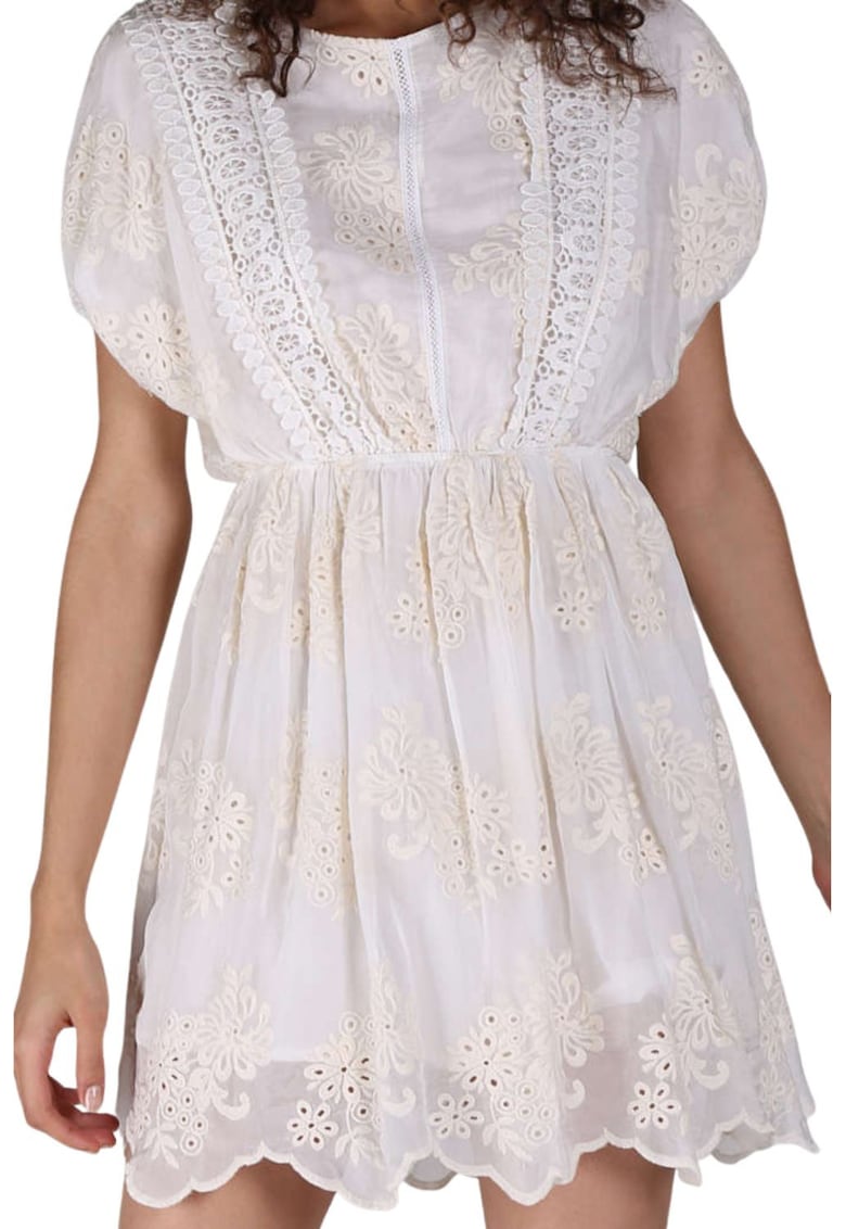 Rochie brodata cu maneca scurta -