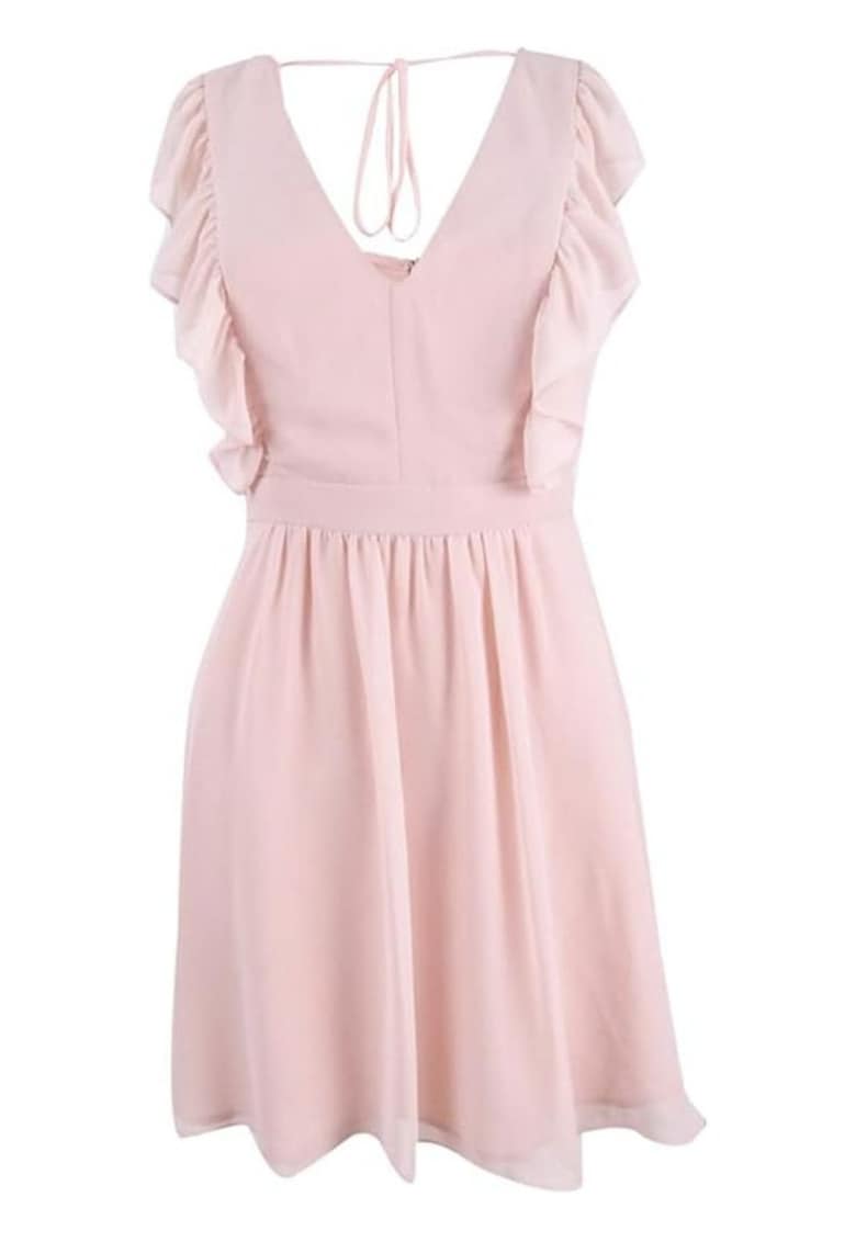 Rochie scurta cu detalii cu volane -