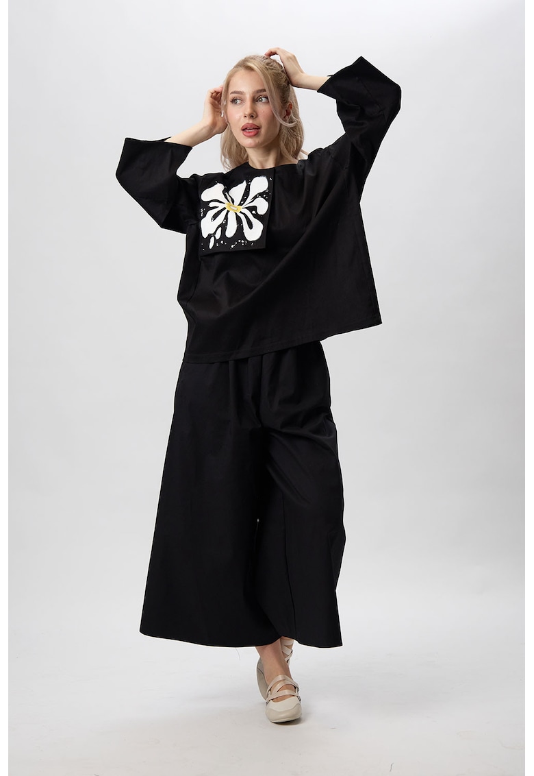 Bluza cu model floral pictat manual Riaa