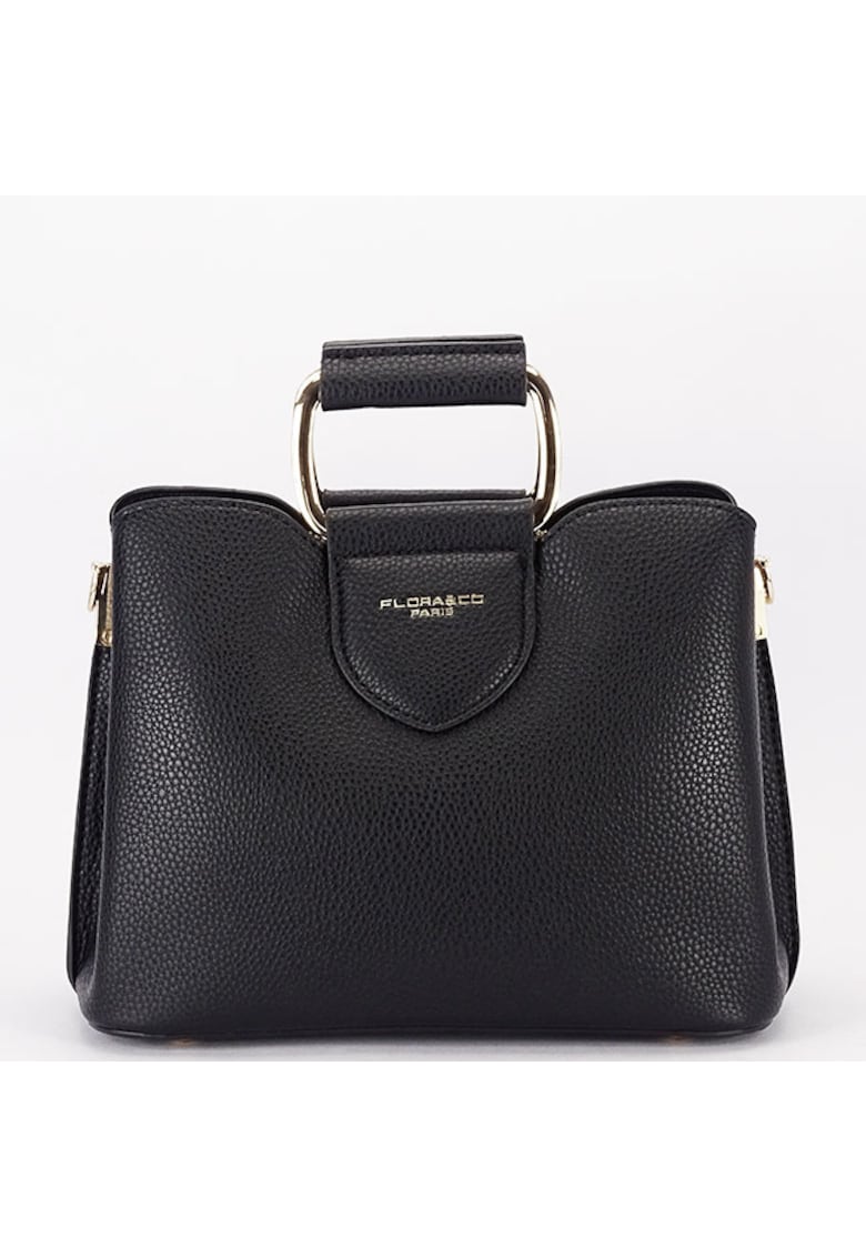 Geanta medie FLORA&Co F6977 16 - Negru - 19x24x11
