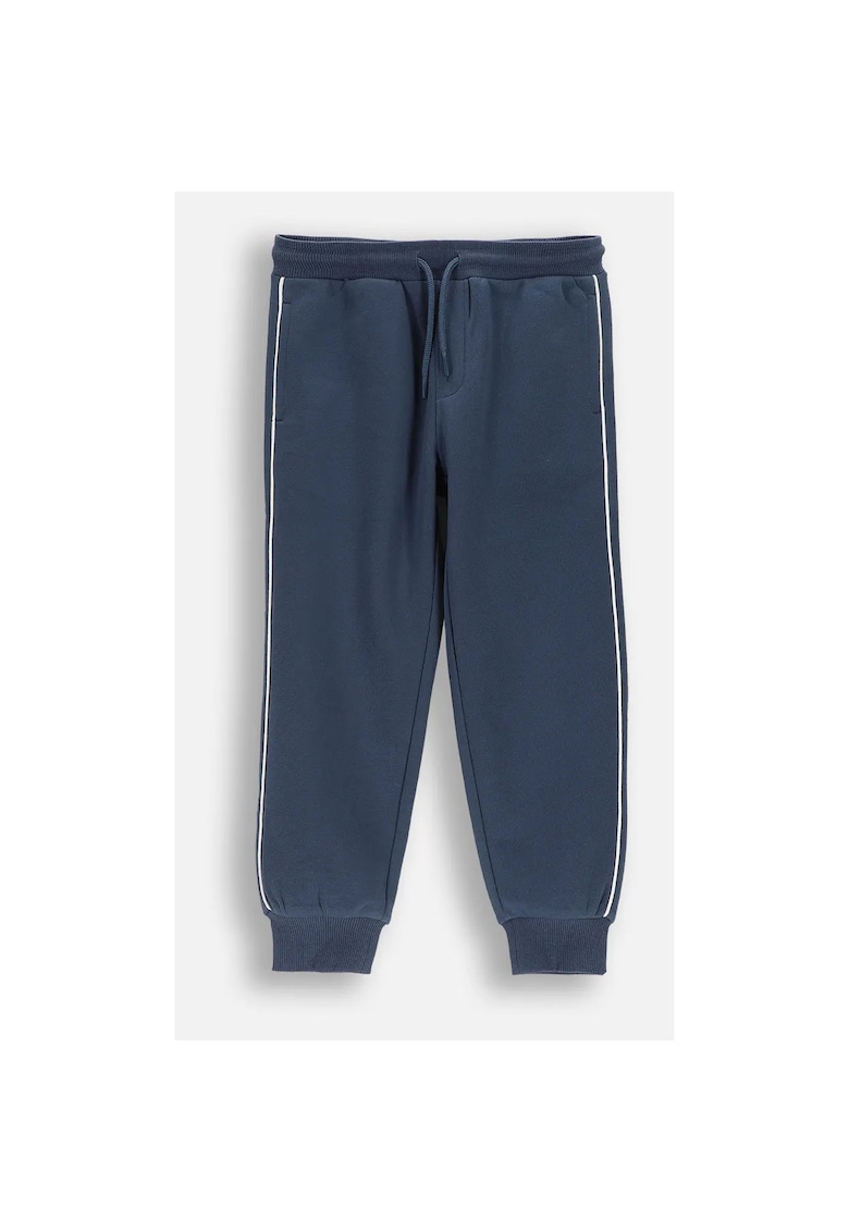 Pantaloni trening cusaturi decorativedwqfwq - Albastru