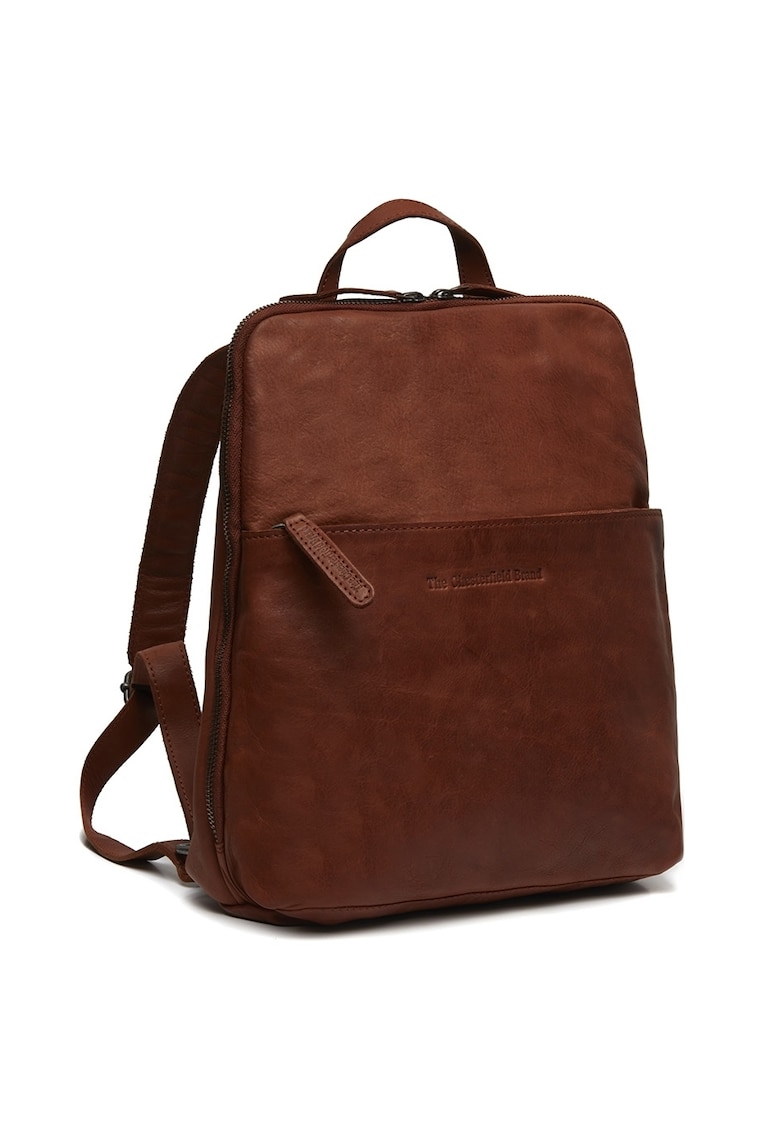 Rucsac unisex piele naturala - 9 litri - Bern - - Coniac