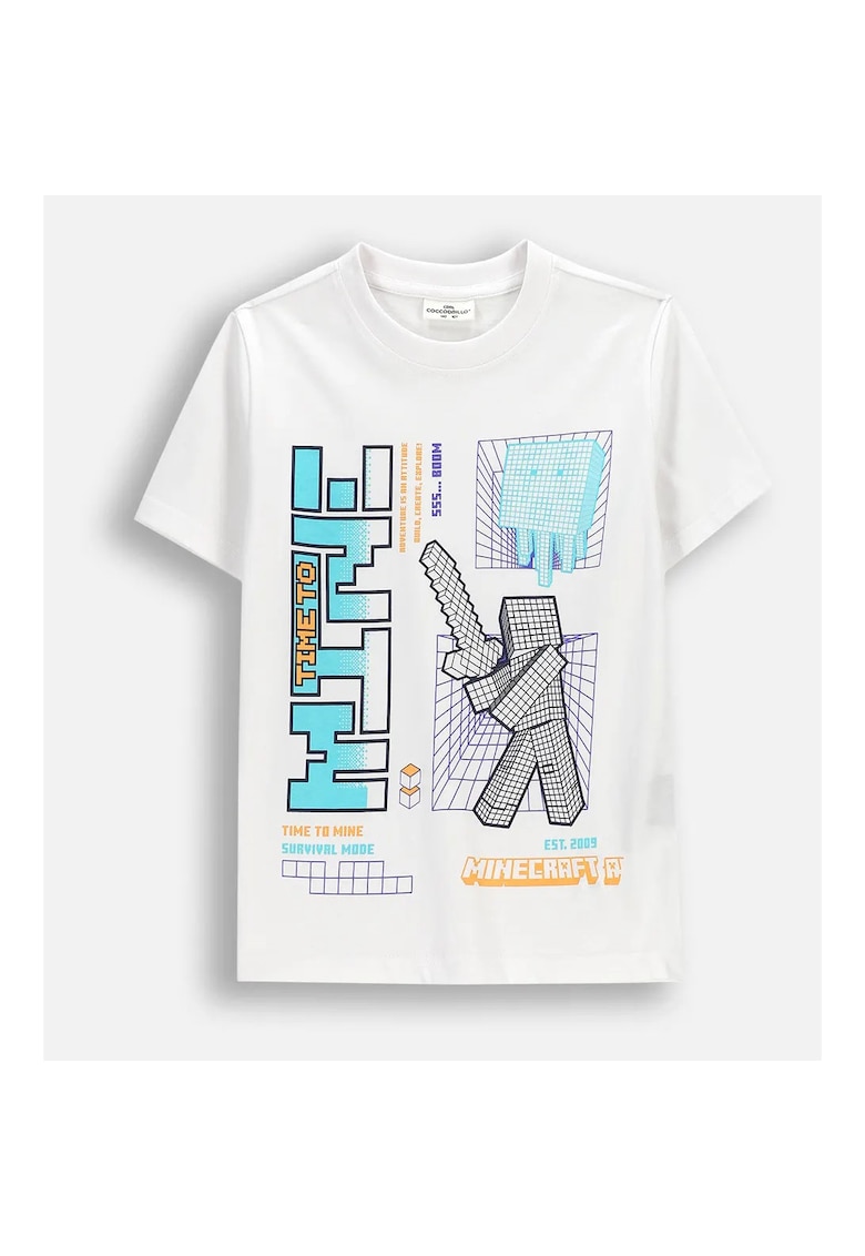 Tricou Minecraft - alb - Alb