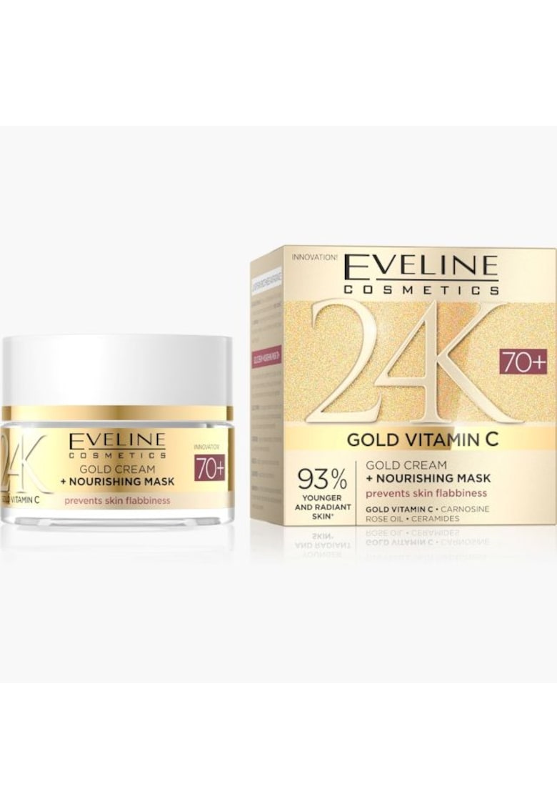 Crema - Masca hranitoare 24K Gold Vitamin C 70+ Eveline 50 ml