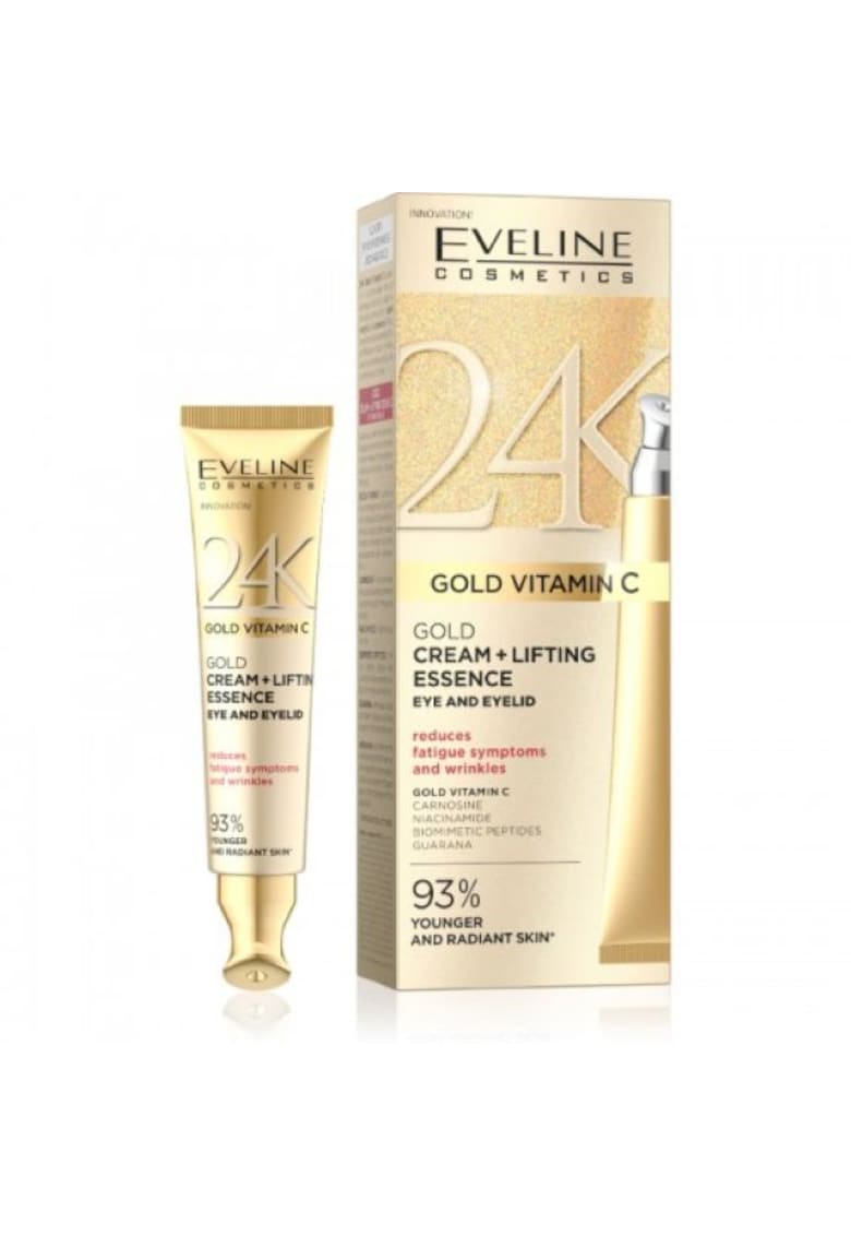 Crema lifting pentru ochi si pleoape 24K Gold Vitamin C Eveline 15 ml