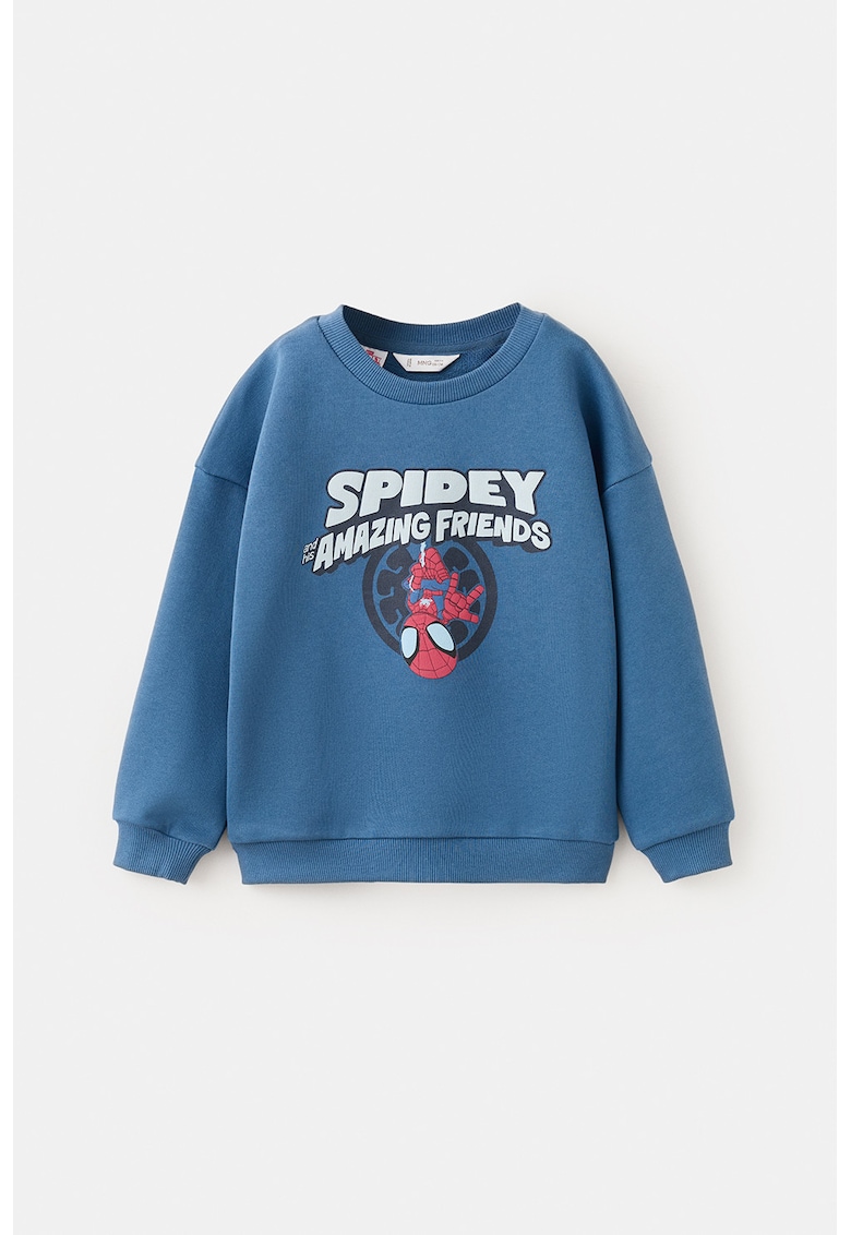 Bluza de trening cu imprimeu cu Spider-Man - Rosu/Alb/Albastru pastel