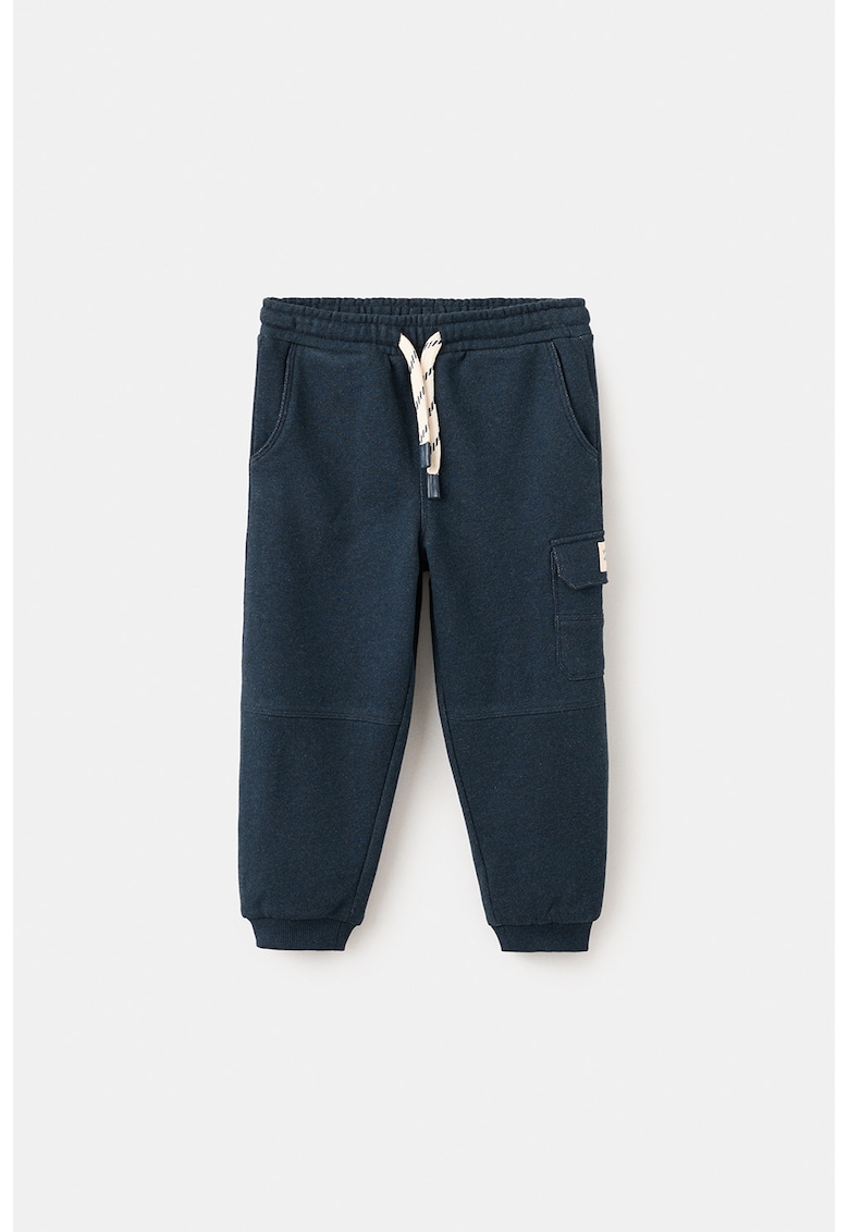 Pantaloni cargo cu talie ajustabila - Albastru ultramarin