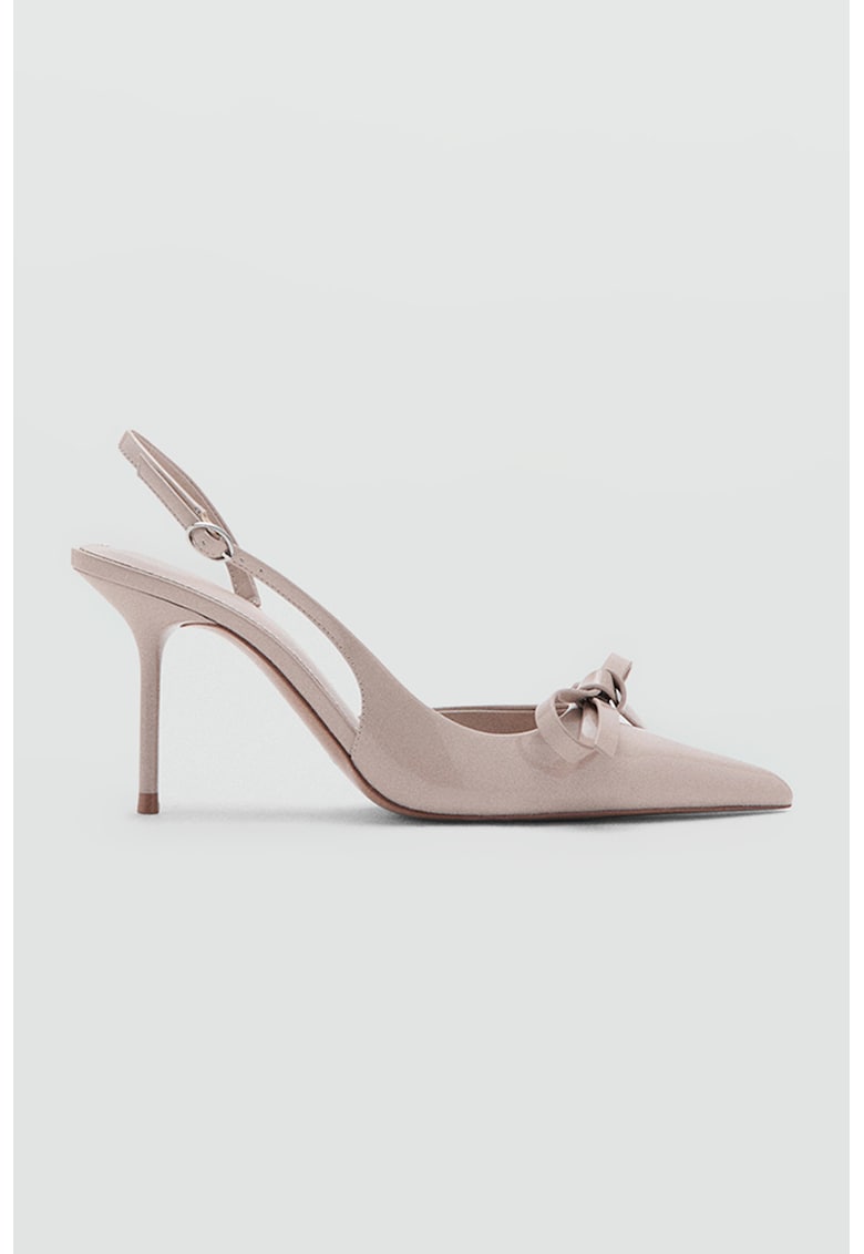 Pantofi din piele ecologica cu toc stiletto - Piersica