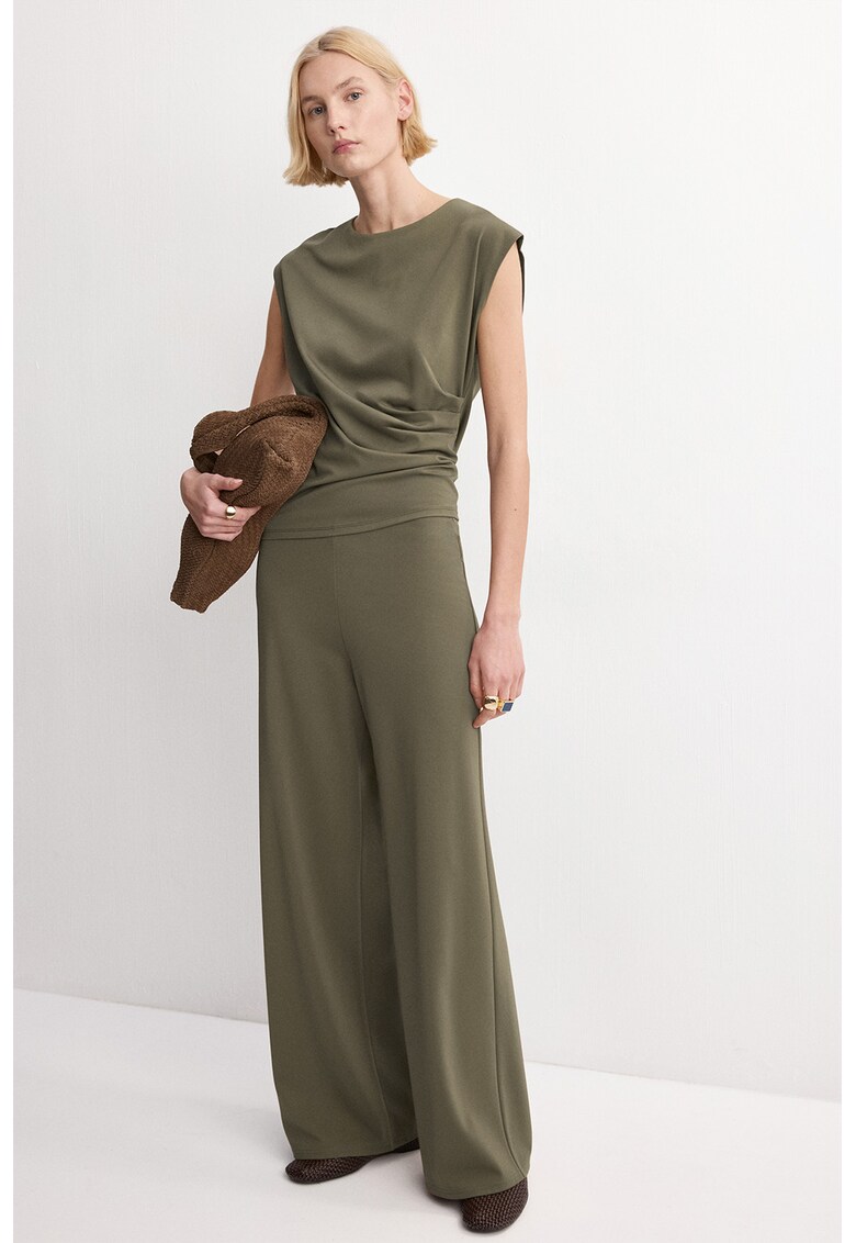 Pantaloni cu croiala ampla - Verde sparanghel