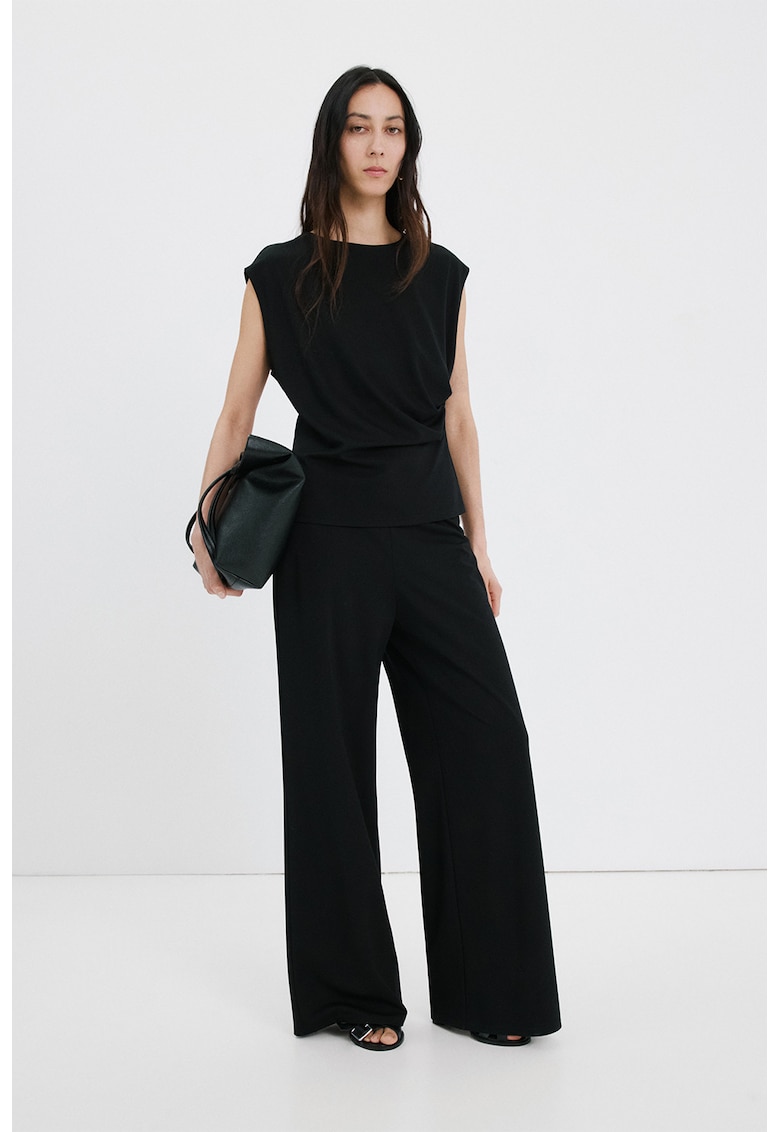 Pantaloni cu croiala ampla - Negru