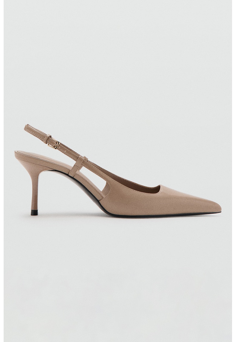 Pantofi slingback cu varf ascutit - Bej