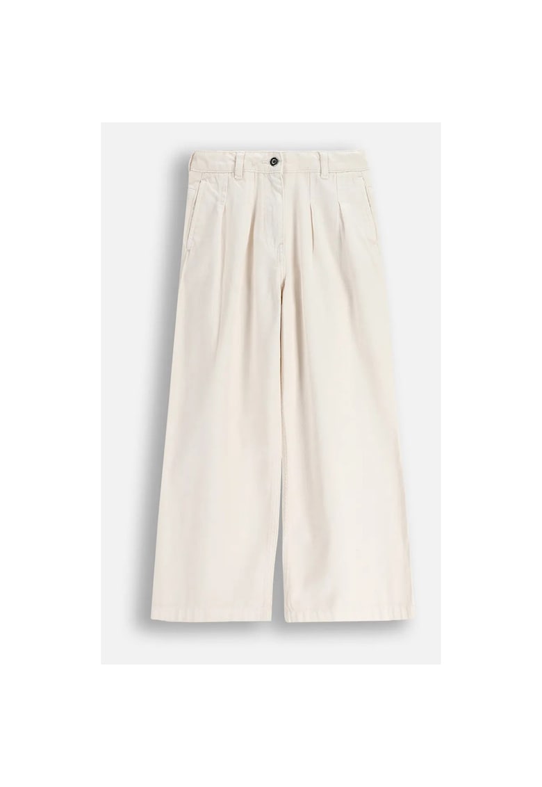 Pantaloni copii - Jeans cu craci largi - Ecru -