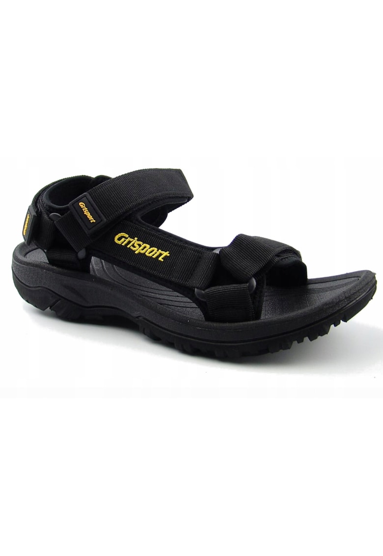 Sandale barbatesti model GR-25-34-9020M - cu 3 inchideri velcro - negre - materiale sintetice