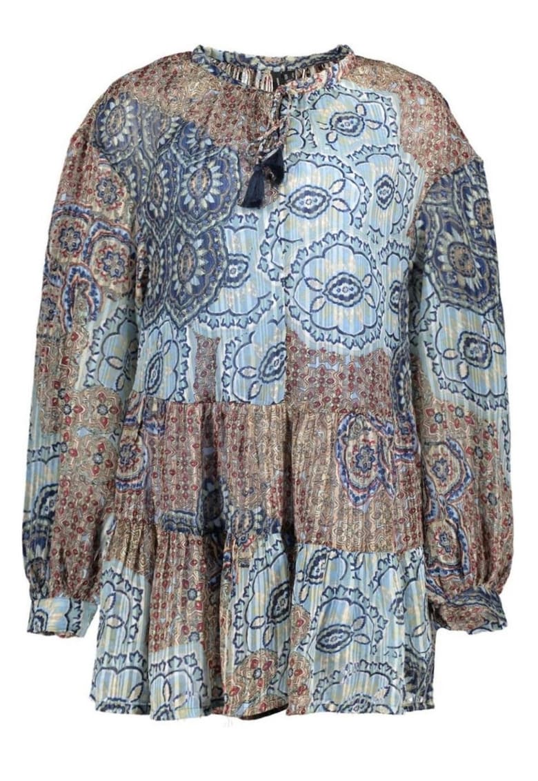 Rochie camasa cu imprimeu etnic Amma -