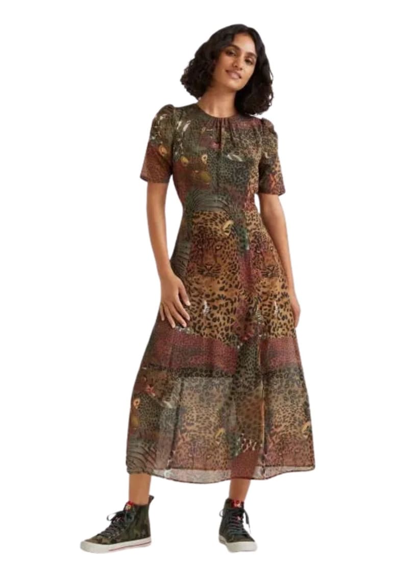Rochie midi cu imprimeu Salomon
