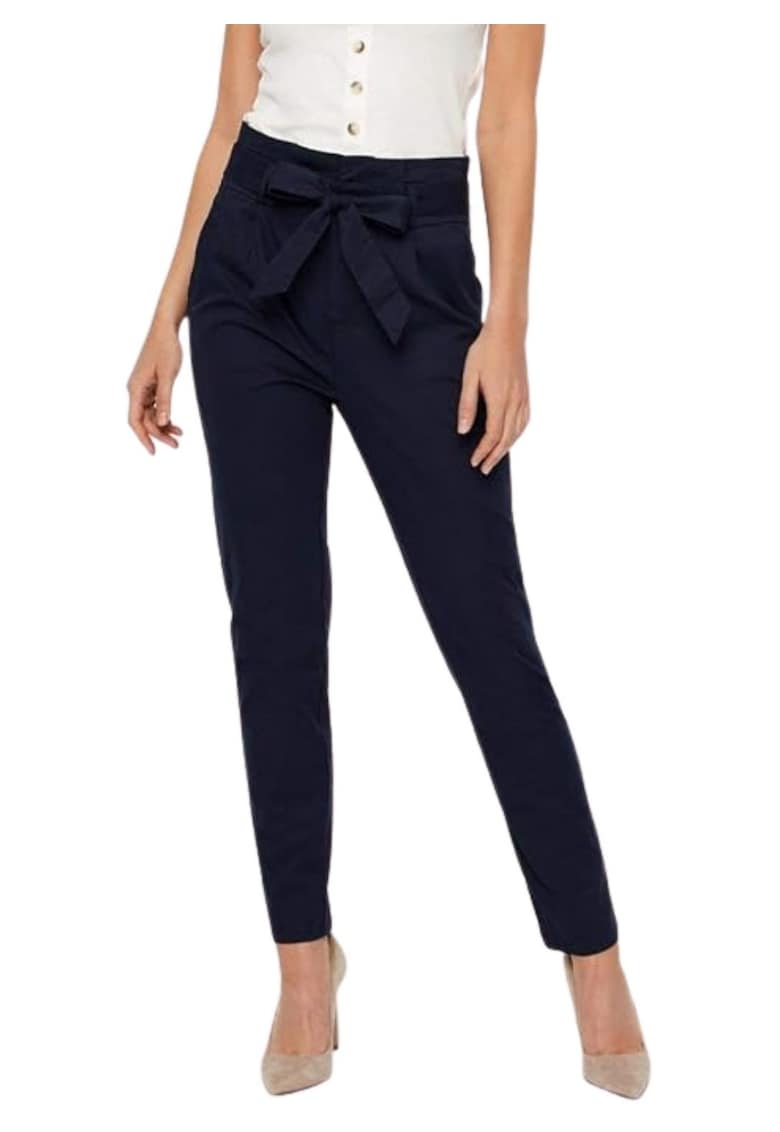 Pantaloni chino Meva cu talie inalta -