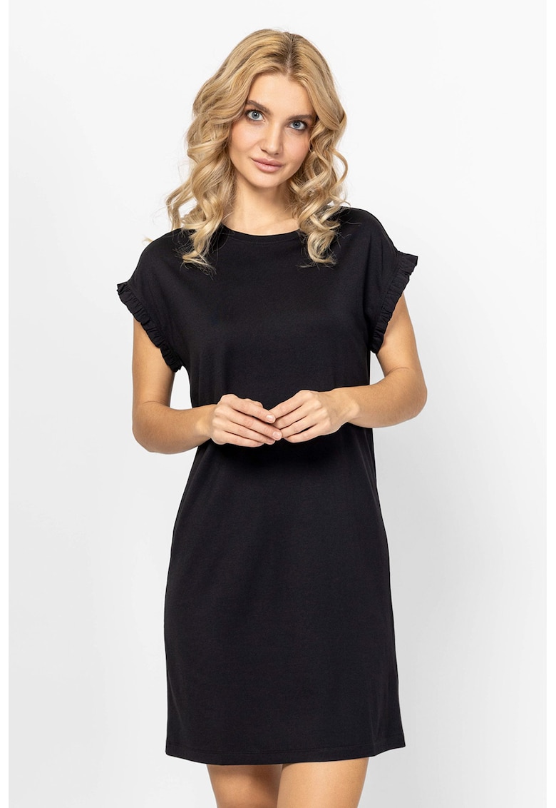 Rochie scurta cu croiala dreapta Vigna - Negru