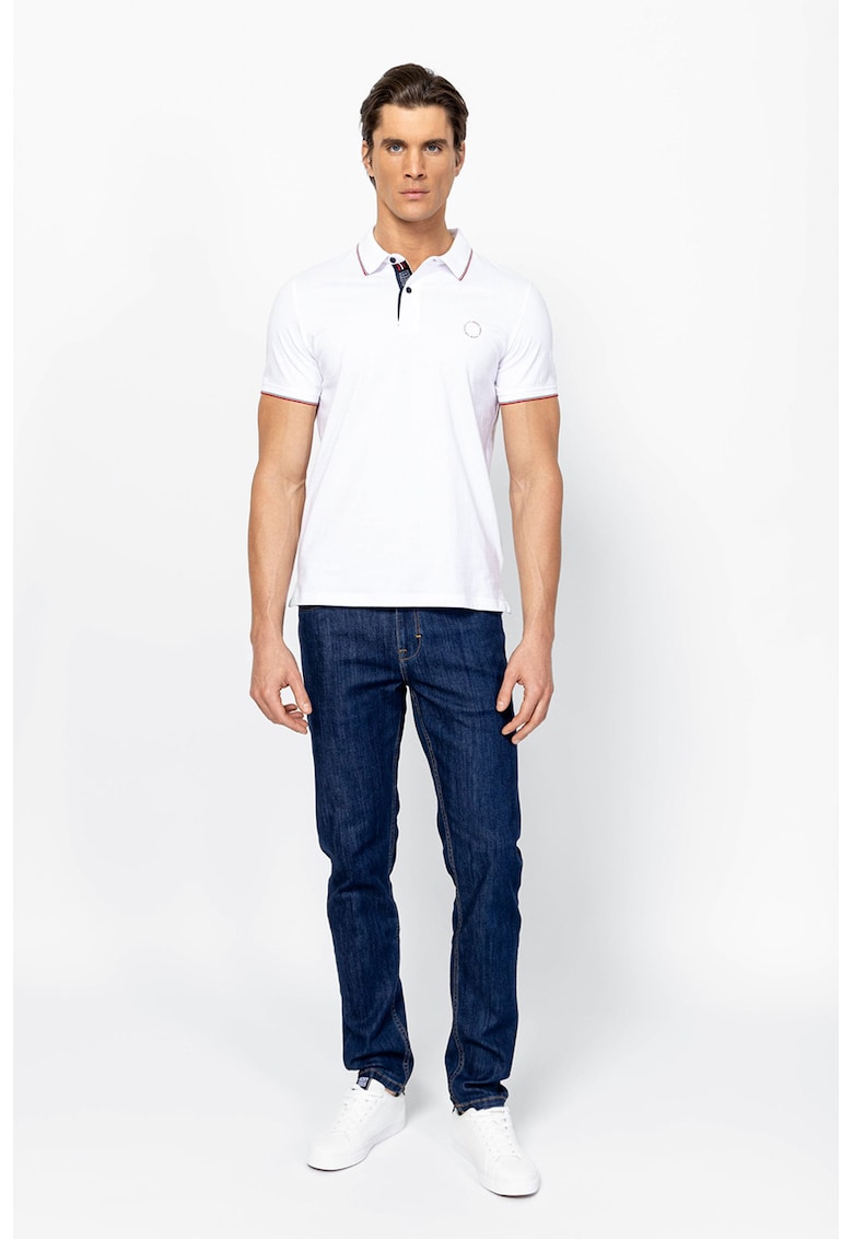 Tricou din bumbac Dandy - Rosu/Alb/Bleumarin