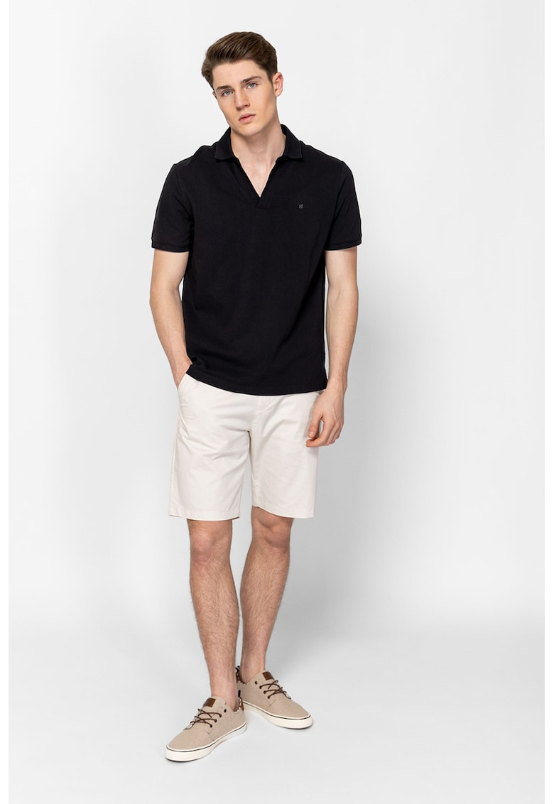 Tricou cu guler polo Drakon - Negru