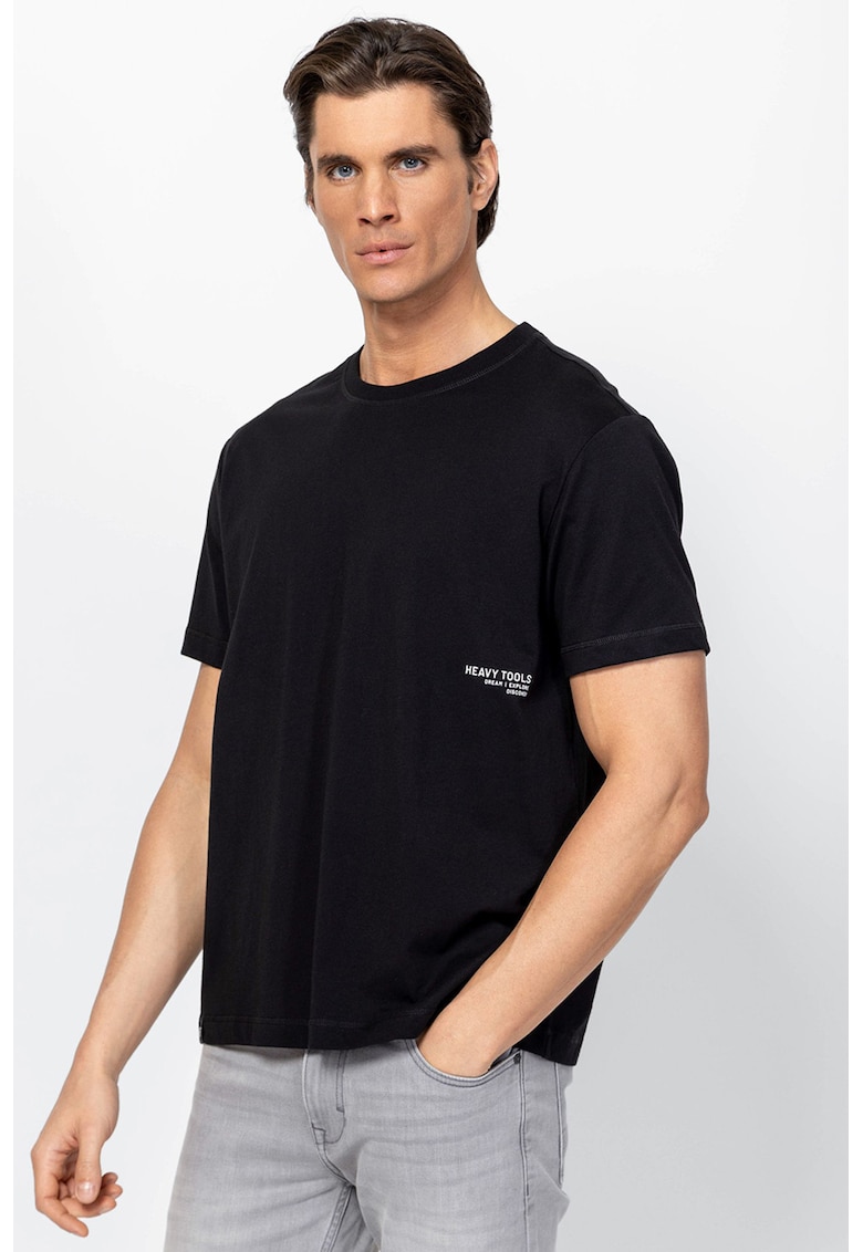 Tricou lejer din bumbac Mito - Negru