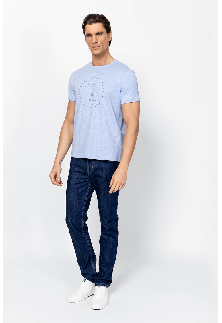 Tricou cu imprimeu logo Mabeni - Albastru pastel