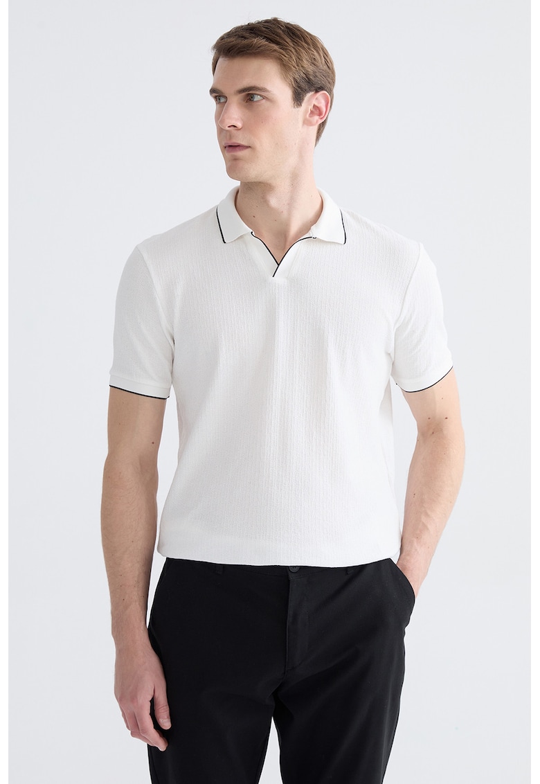Tricou polo din bumbac - Alb