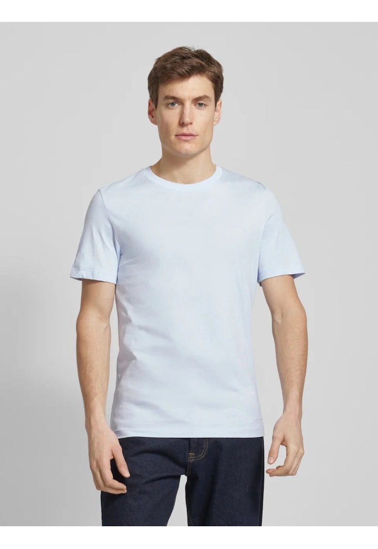 Tricou regular fit din bumbac - Albastru deschis