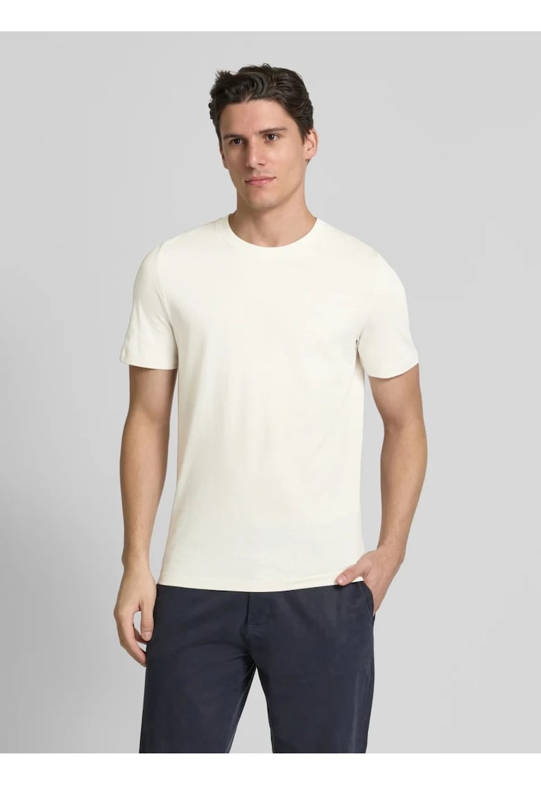 Tricou regular fit din bumbac - Crem