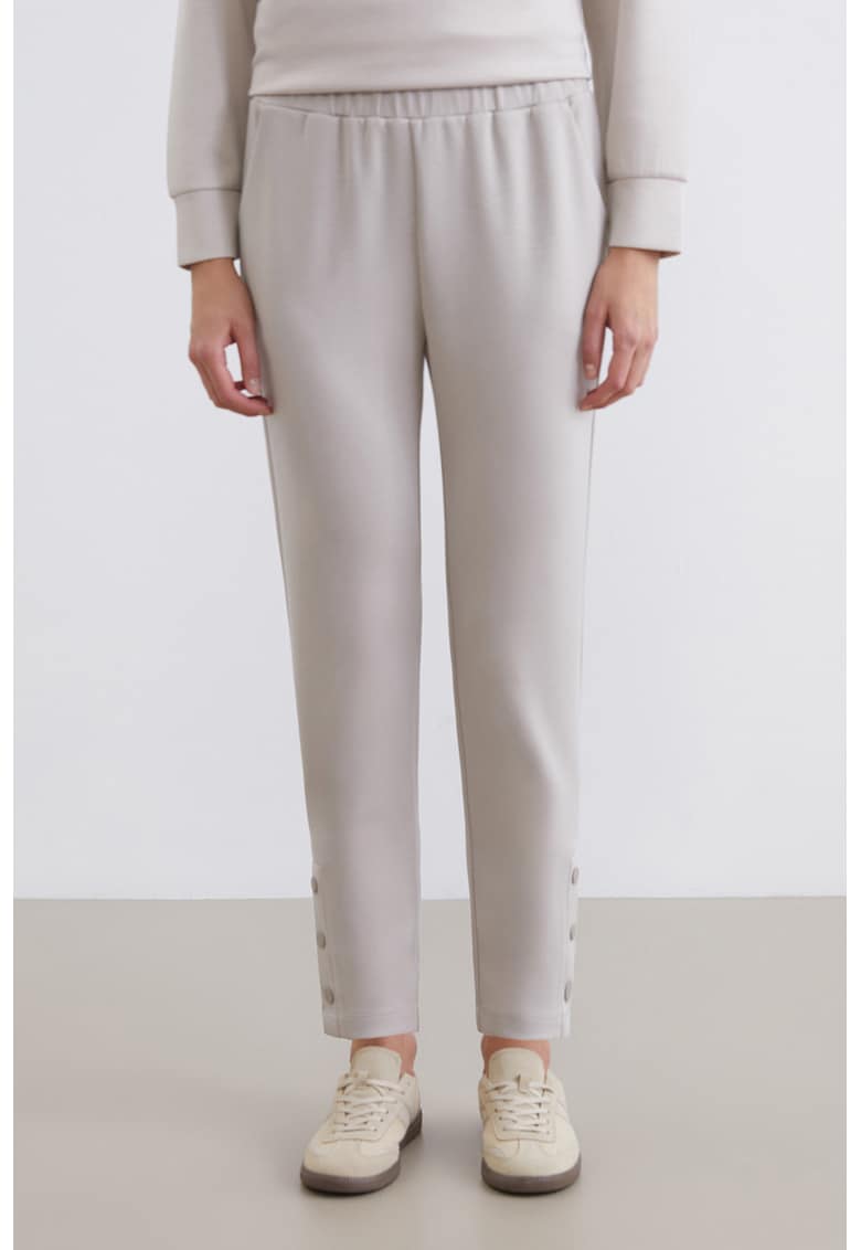 Pantaloni cu talie elastica - Gri deschis