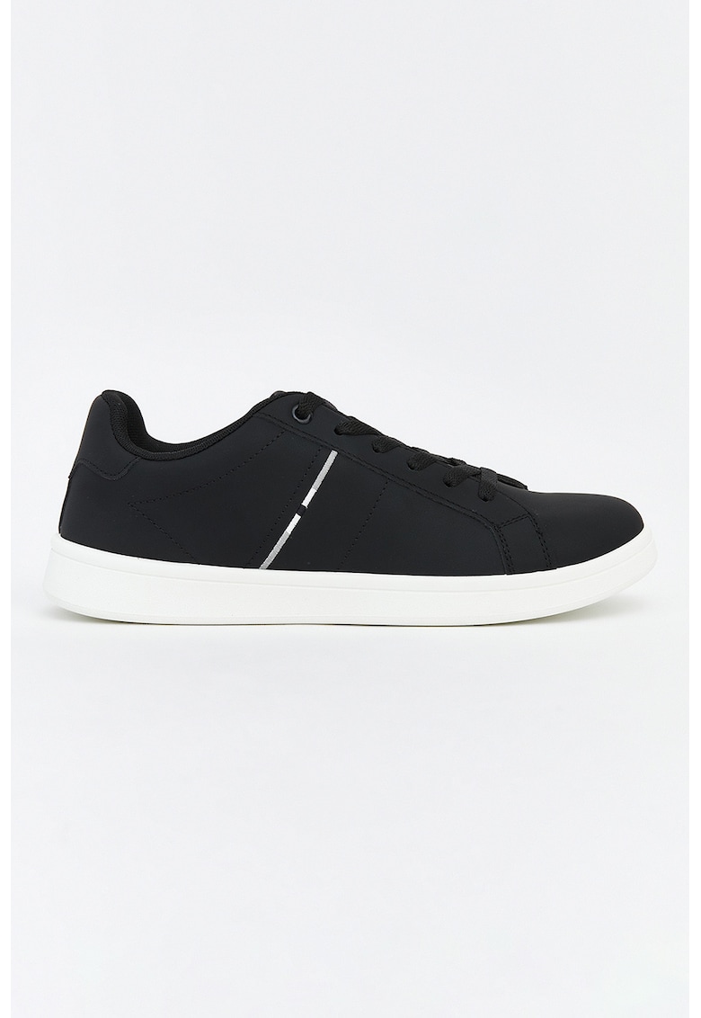 Pantofi sport low-cut din piele ecologica - Negru